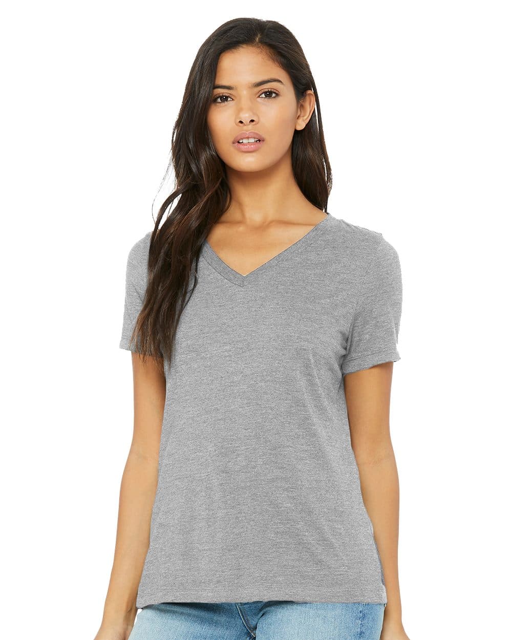 BELLA + CANVAS 6405CVC - Women's Relaxed Heather CVC V-Neck Tee